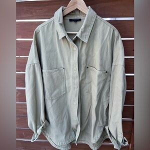 Olivaceous Khaki Shirt Jacket